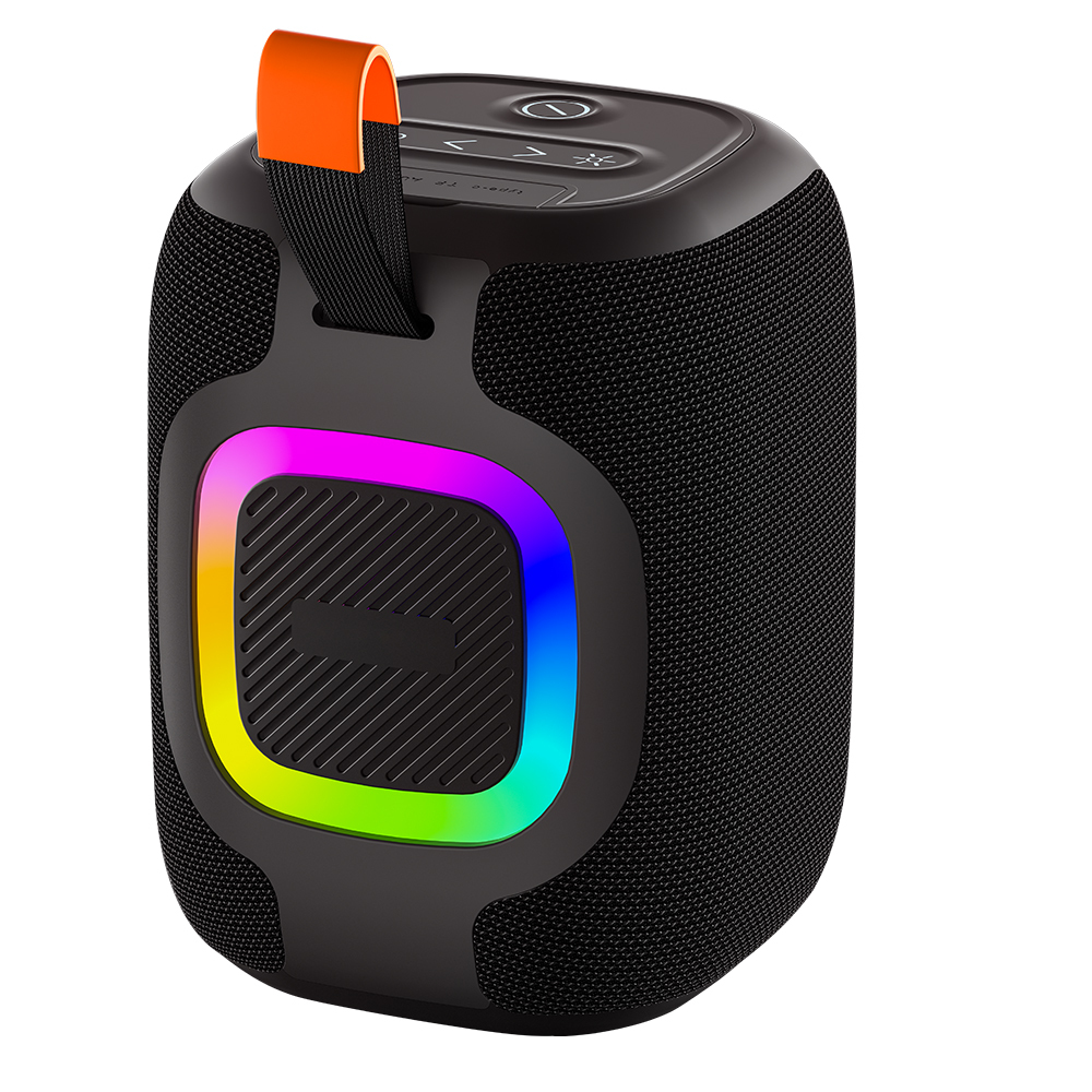 Wireless BT 5.3 Speaker IPX6 Waterproof with RGB Light,Bass Sound