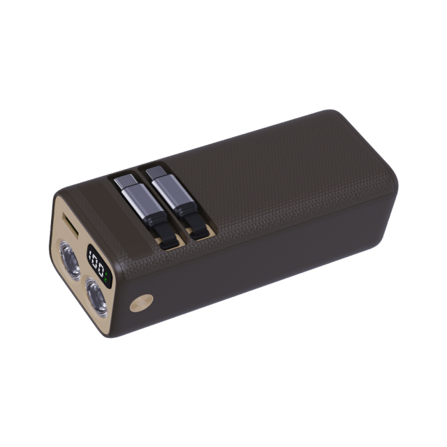 20000mAh Power Bank with Dual Retractable Cables, 22.5W Fast Charging