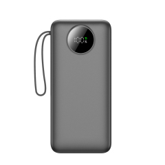 20000mAh Power Bank with LED Display, 4 Built-in Cables