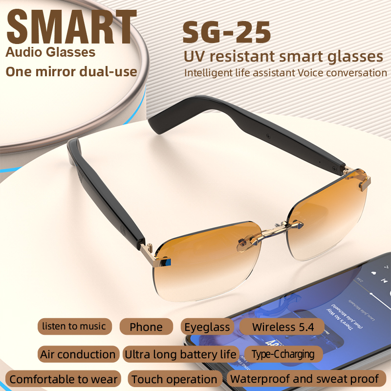 WESDAR BT 5.4 Smart Sunglasses | UV-Proof IPX4 | Music & Calls | Travel Essential