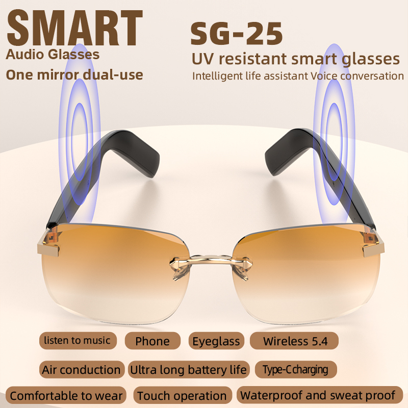 WESDAR BT 5.4 Smart Sunglasses | UV-Proof IPX4 | Music & Calls | Travel Essential