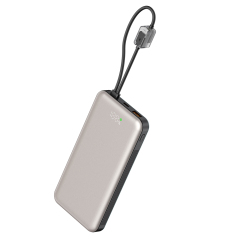 Portable 10000mAh Power Bank, Detachable Battery, 22.5W Fast Charging,Hidden Display