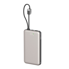 Portable 10000mAh Power Bank, Detachable Battery, 22.5W Fast Charging,Hidden Display
