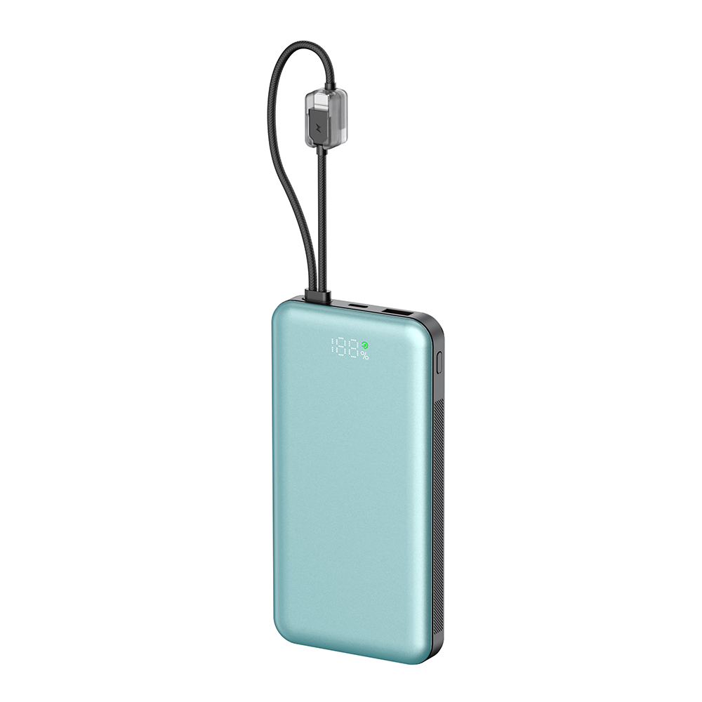 Portable 10000mAh Power Bank, Detachable Battery, 22.5W Fast Charging,Hidden Display