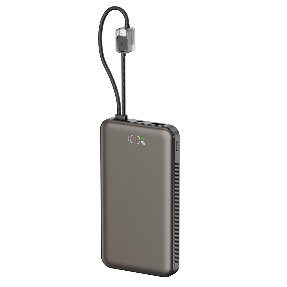 Portable 10000mAh Power Bank, Detachable Battery, 22.5W Fast Charging,Hidden Display
