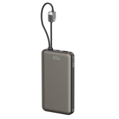 Portable 10000mAh Power Bank, Detachable Battery, 22.5W Fast Charging,Hidden Display
