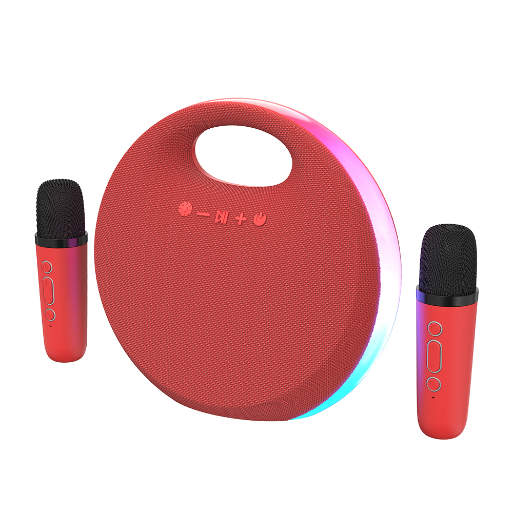 Portable Handheld Karaoke Speaker 10W Deep Bass RGB Light TWS – Party Anywhere!