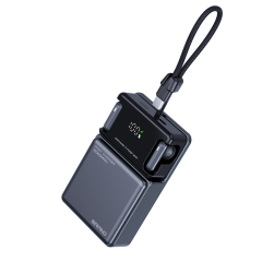Portable 10000mAh Power Bank,Built-in TWS Earphones