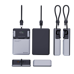 Portable 10000mAh Power Bank,Built-in TWS Earphones