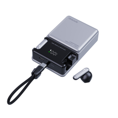 Portable 10000mAh Power Bank,Built-in TWS Earphones