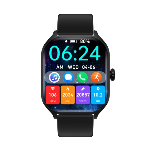 Bluetooth Smart Watch, Heart Rate Monitor, AI Voice, Custom Dial, All Language