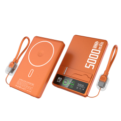 Portable 3-in-1 Magnetic Wireless Power Bank 5000mAh
