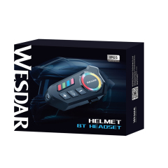 Wireless Helmet Headset for Motorcycle 2 in 1 Kits IPX5 With RGB Light