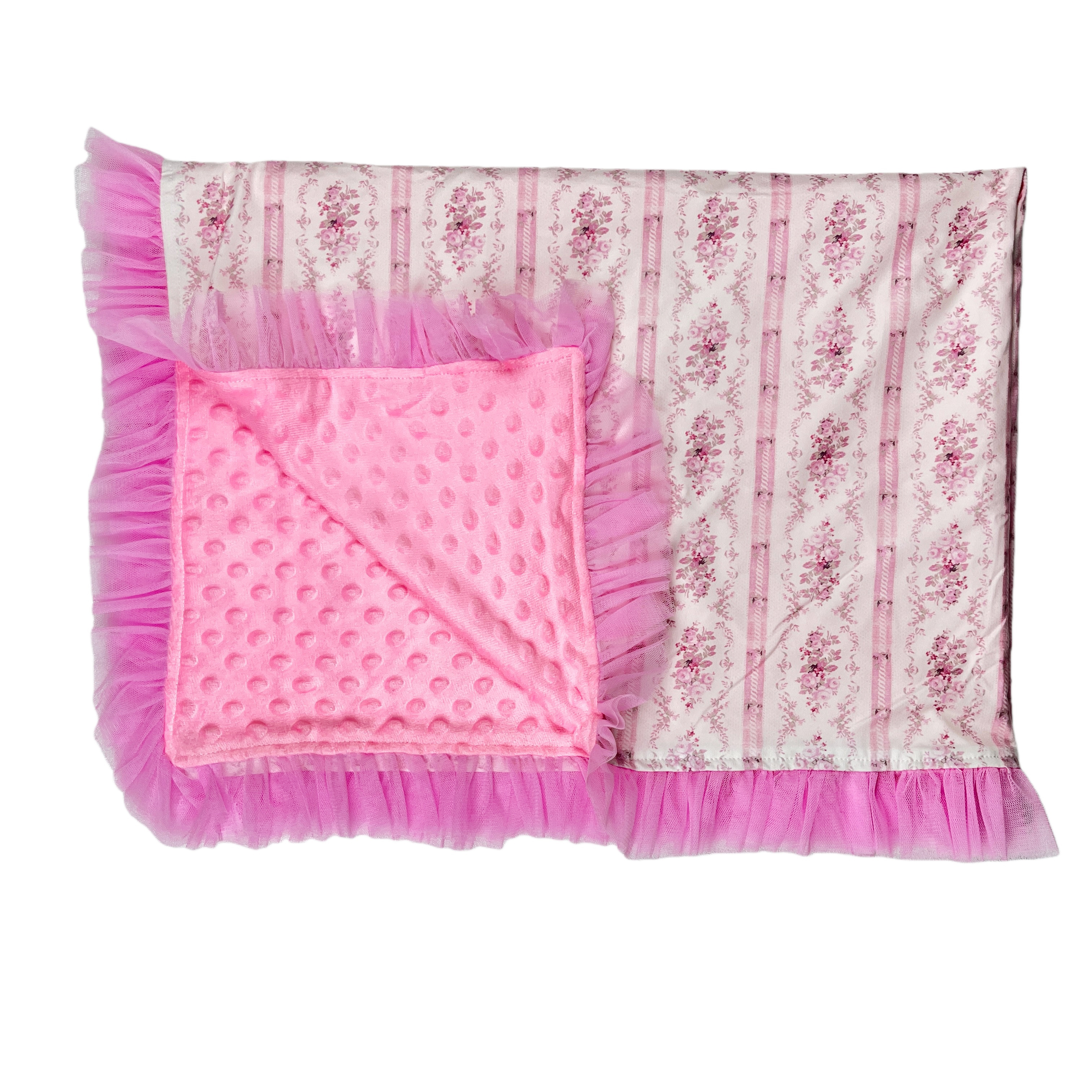Custom  Dsign Infants Bed Blankets With Lace