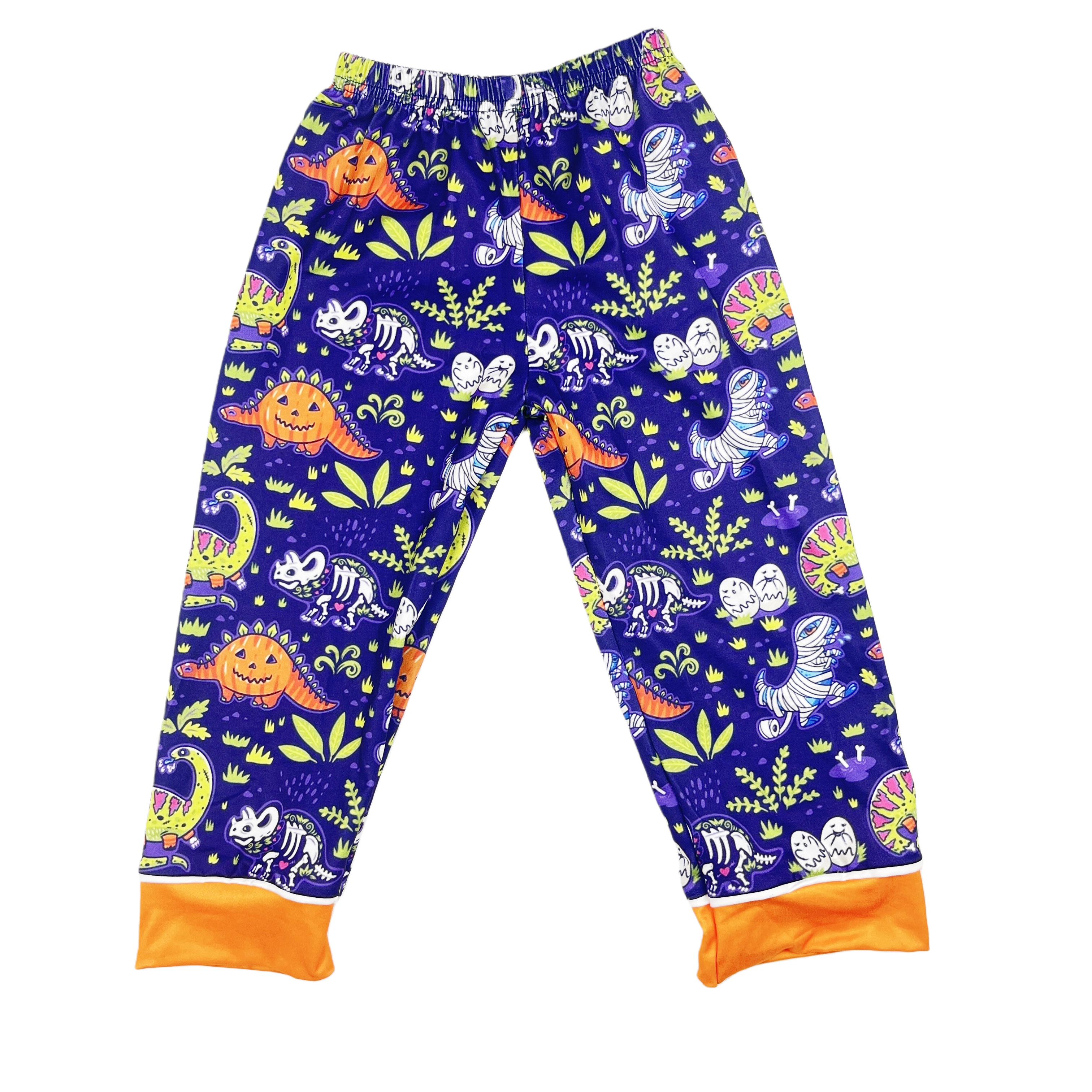 Western Clothes Customized Boutique Dinosaur Print Kids Pajamas Sets