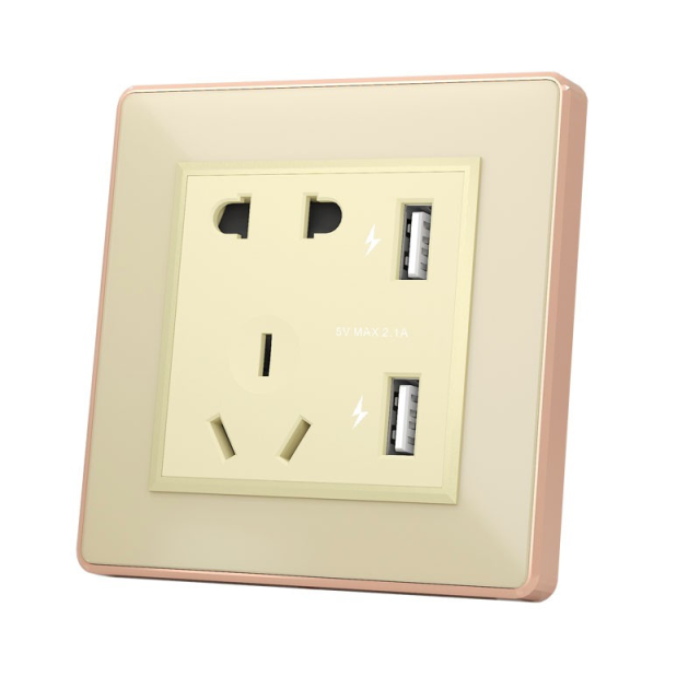 Saklar Nirkabel USB Ganda Tahan Air untuk Hotel, Soket Universal, Kaca Tempered,Saklar Nirkabel USB Ganda Tahan Air untuk Hotel, Soket Universal, Kaca Tempered, Material ABS/PC, Standar Inggris/AS, 240/250V,greentech