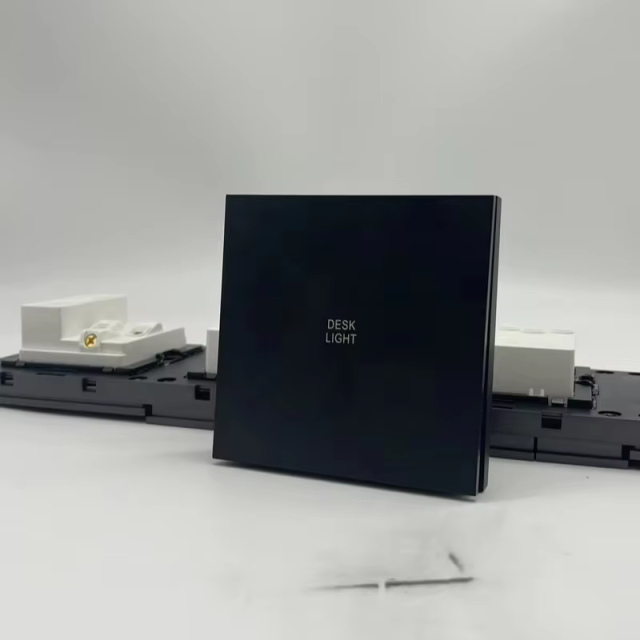 สวิตช์ไฟติดผนังแบบขั้วเดี่ยวสุดหรู สำหรับบ้าน 110v/240v 10A วัสดุ PC