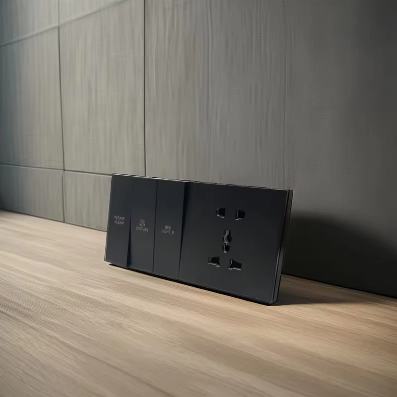 สวิตช์ไฟติดผนังแบบขั้วเดี่ยวสุดหรู สำหรับบ้าน 110v/240v 10A วัสดุ PC