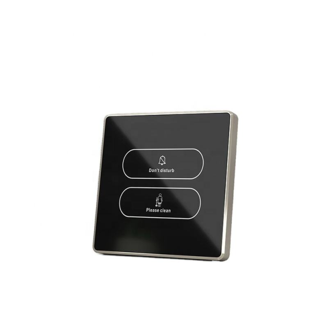Saklar Panel Sentuh Lampu Pintar Hotel OEM Saklar Dinding Kutub Tunggal Kaca Tempered