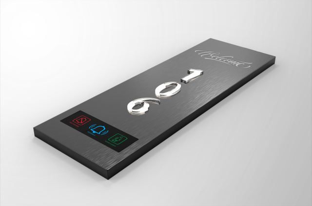 Customized Stainless Steel Acrylic Electronic Digital Doorplate for Hotels - Model KF601,Customized Stainless Steel Acrylic Electronic Digital Doorplate for Hotels - Model KF601,greentech