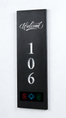 Customized Stainless Steel Acrylic Electronic Digital Doorplate for Hotels - Model KF601,Customized Stainless Steel Acrylic Electronic Digital Doorplate for Hotels - Model KF601,greentech