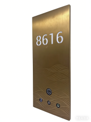 Customized Stainless Steel Acrylic Electronic Digital Doorplate for Hotels - Model DZ406