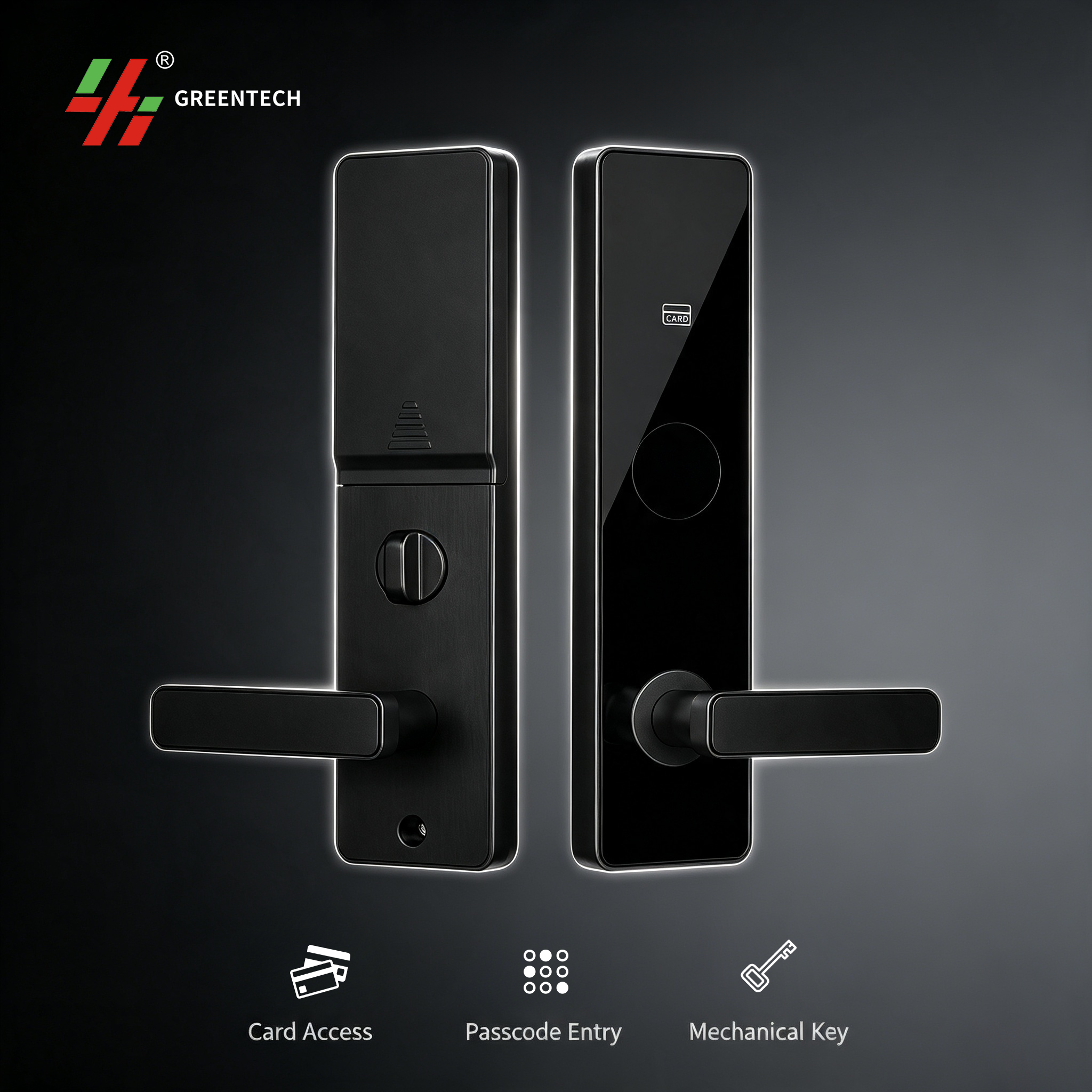 HG-MM600-T Electronic RFID Card Smart Hotel Door Lock for Hotel Apartment B&B,HG-MM600-T Electronic RFID Card Smart Hotel Door Lock for Hotel Apartment B&B,greentech