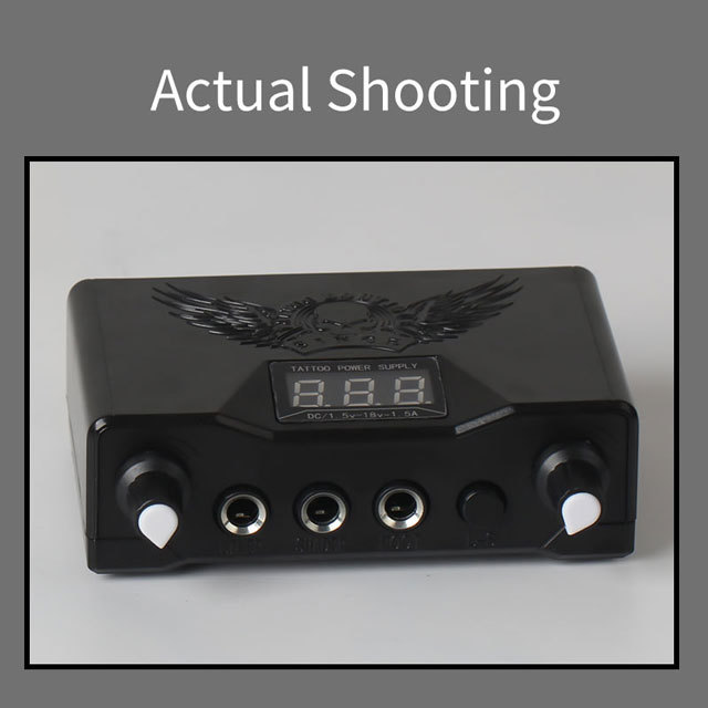 Digital Dual Tattoo MaChine Clip Cord Professional LCD Tattoo Power Supply With Eagle Pattern