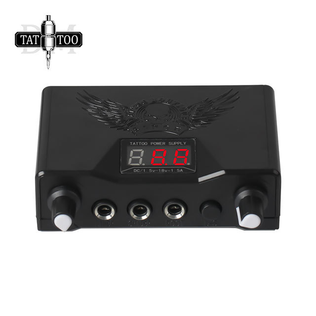 Digital Dual Tattoo MaChine Clip Cord Professional LCD Tattoo Power Supply With Eagle Pattern