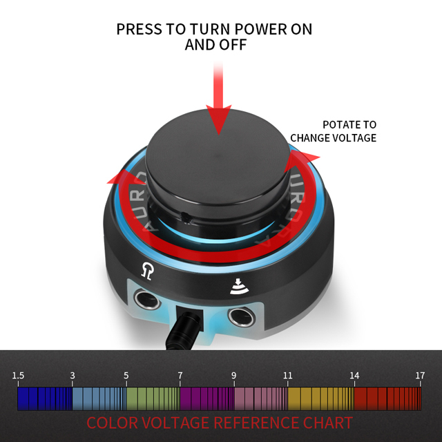 Aurora Tattoo Power Supply Portable Permanent Makeup Tattoo Machine With Power Adapter For Coil & Rotary Tattoo Machines