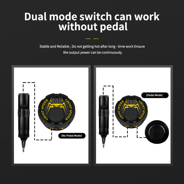 Ghost Spider Mini Portable Tattoo Power Supply Permanent Makeup Machine High Technology Digital LCD Tattoo Supplies For Tattoo Machine