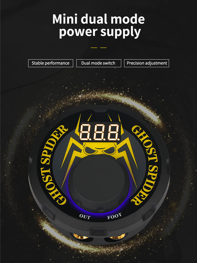 Ghost Spider Mini Portable Tattoo Power Supply Permanent Makeup Machine High Technology Digital LCD Tattoo Supplies For Tattoo Machine