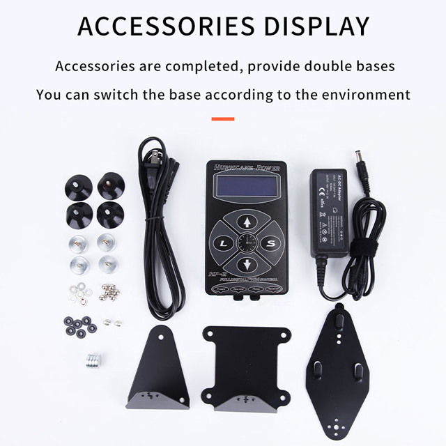 Upgrade Hurricane Tattoo Power Supply HP-2 Tattoo Power Supply Digital Dual LED Display Black Kits For Machine Body Art