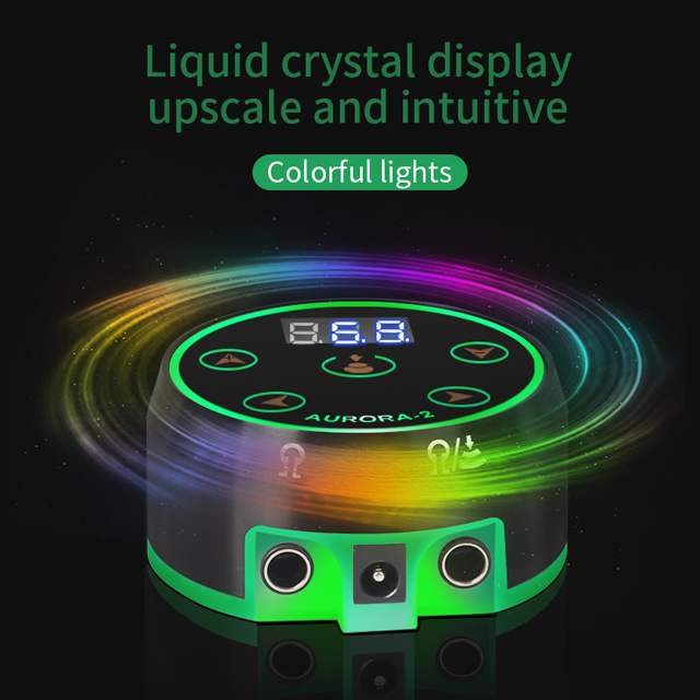 Professional Digital Tattoo Power Supply Updated Mini AURORA II LCD Tattoo Supplies For Tattoo Machine