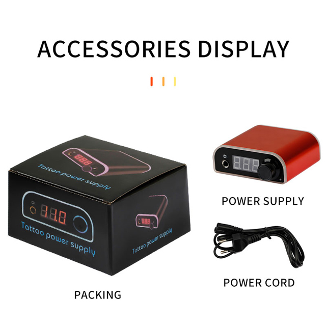 Mini LCD Tattoo Power Supply With Power Adapter For Coil Rotary Equipment Tattoo Machine Power Supply With  Digital LCD Display