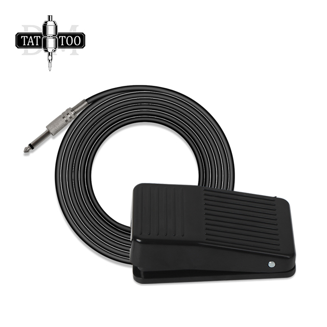 Newest Black Tattoo Foot Switch 1PC Foot Pedal With Power Cord For Tattoo Machine Tattoo Power Supply Non-slip Design Tattoo Tool