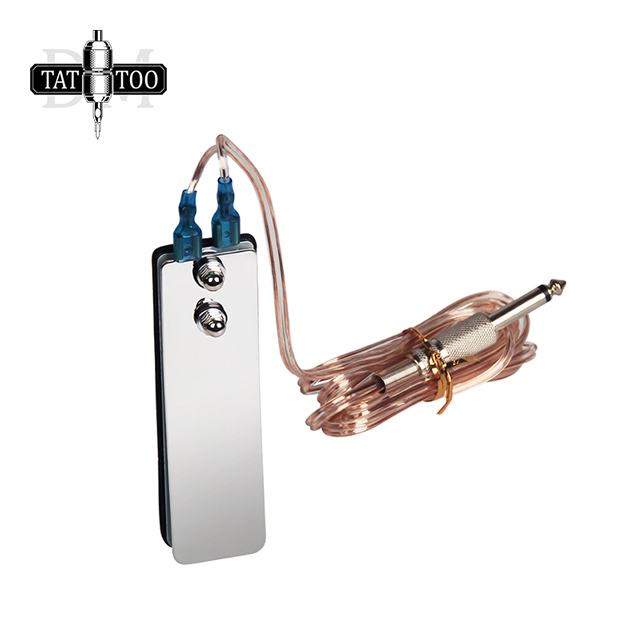 Mini Tattoo Foot Switch Stainless Steel Tattoo Foot Pedal Controller Power Supply Machine Clip Cord Tattoo Accessories
