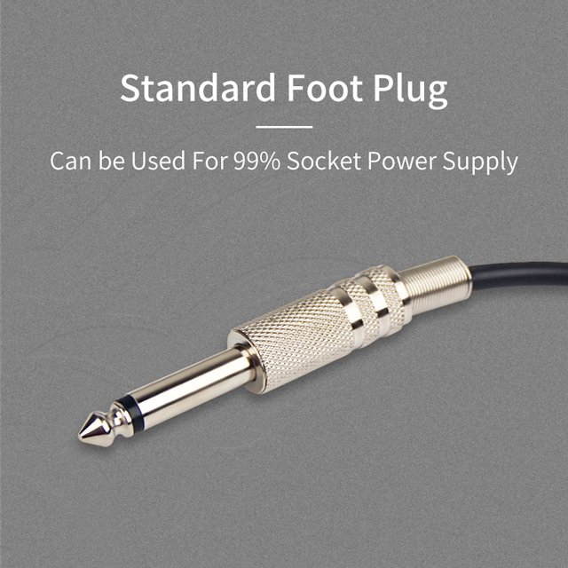 360 GEM Round Tattoo Foot Pedal Switch Stainless Steel Tattoo Machine Foot Pedal Equipment Power Supply Accessories