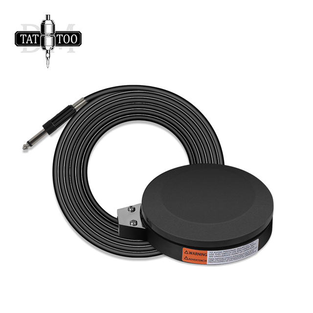 High Sensitivity 360 Degree Tattoo Foot Pedal Switch With 1.5M Silicone Power Cord Round Shape Tattoo Pedal For Tattoo Power Supply