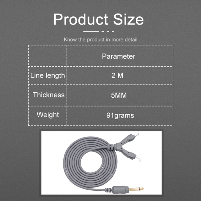 Fireproof Silicone Tattoo Clip Cord High Quality 2M Soft Tattoo Cable for Tattoo Machine Gun Power Supply