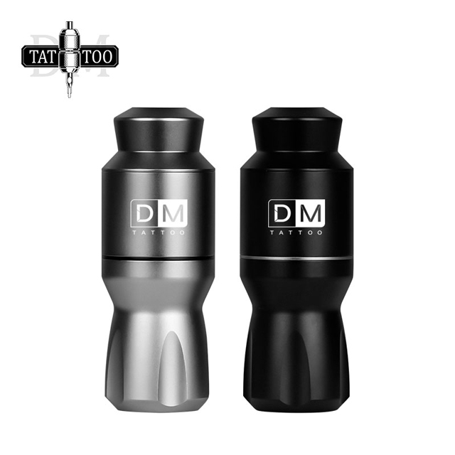 DM Fierce Short Tattoo Machine Pen RCA Cord Aircraft Aluminum Strong Motor Rotary Tattoo Machine For Shader Liner