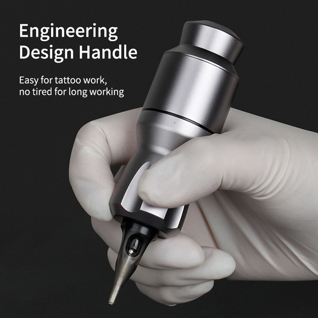 DM Fierce Short Tattoo Machine Pen RCA Cord Aircraft Aluminum Strong Motor Rotary Tattoo Machine For Shader Liner