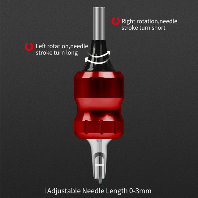 Aluminum Alloy Cartridge Tattoo Grips 32MM Adjustable Tattoo Tube For Cartridge Needle With Needles Bars