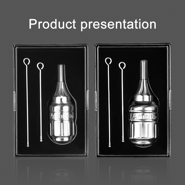 Stainless Steel Ambition Tattoo Tube Professional Adjustable Cartridge Tattoo Grips For Cartridge Machine Needle