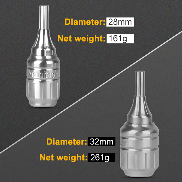 Stainless Steel Ambition Tattoo Tube Professional Adjustable Cartridge Tattoo Grips For Cartridge Machine Needle