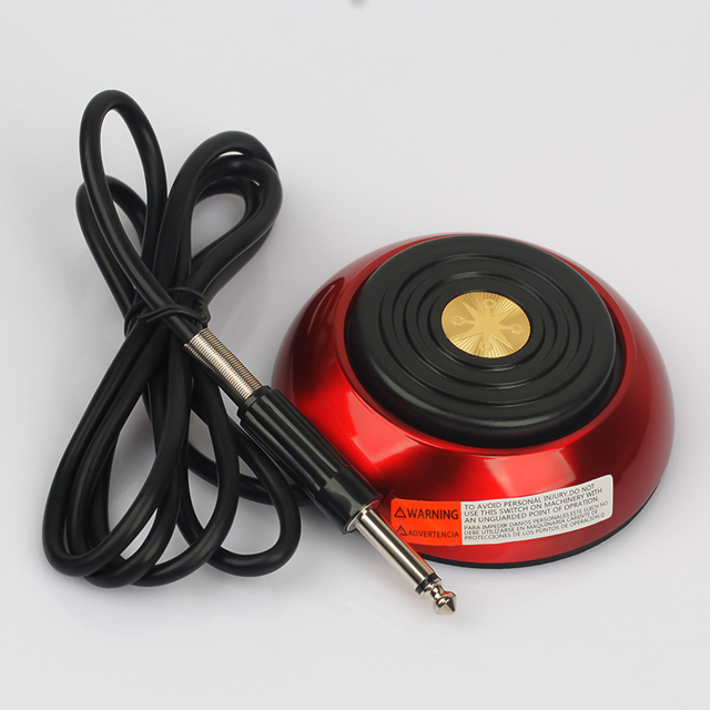 High Quality Tattoo Foot Pedal Stainless Steel 1.45M Fireproof Clip Cord Tattoo Foot Switch Tattoo Supplies For Tattoo Machine