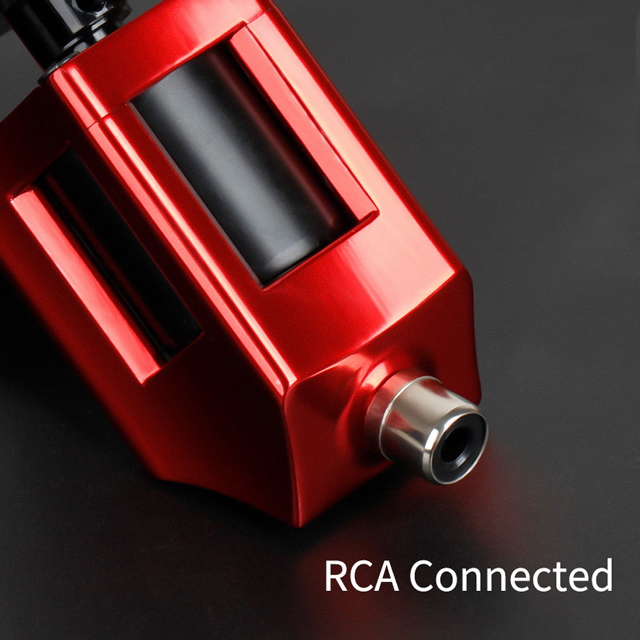Professional RCA Connector Rotary Tattoo Gun Carved CNC Powerful Motor Tattoo Machine For Tattoo Artists