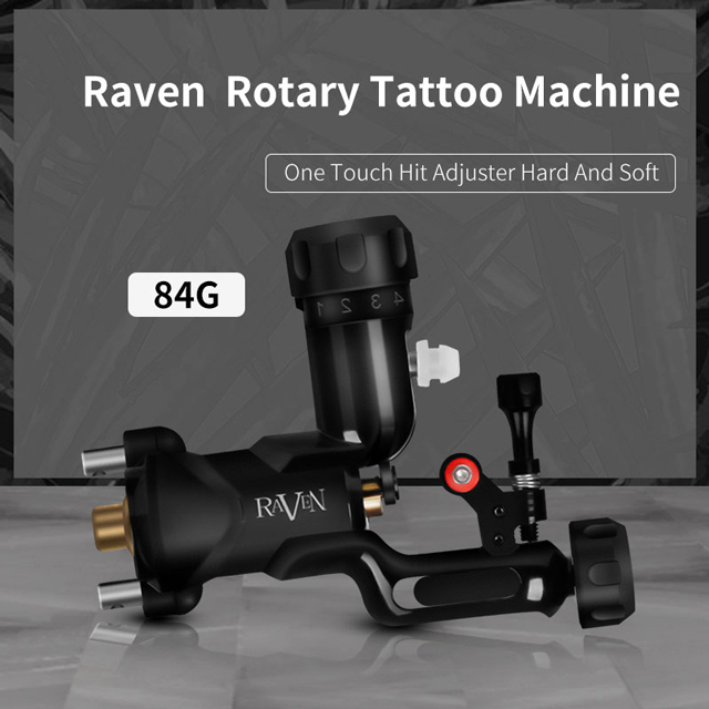 Raven Rotary Tattoo Machine One Touch Hit Adjuster Direct Drive Powerful Tattoo Machine