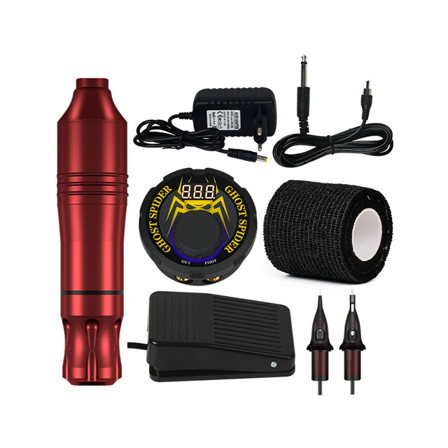 Rotary Pen Tattoo Kit LCD Power Supply Permanent Makeup Cartridge Tattoo Machine Set For Starter Tattoo Artists