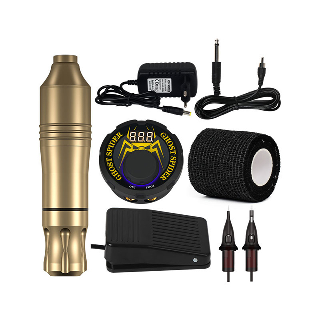 Rotary Pen Tattoo Kit LCD Power Supply Permanent Makeup Cartridge Tattoo Machine Set For Starter Tattoo Artists